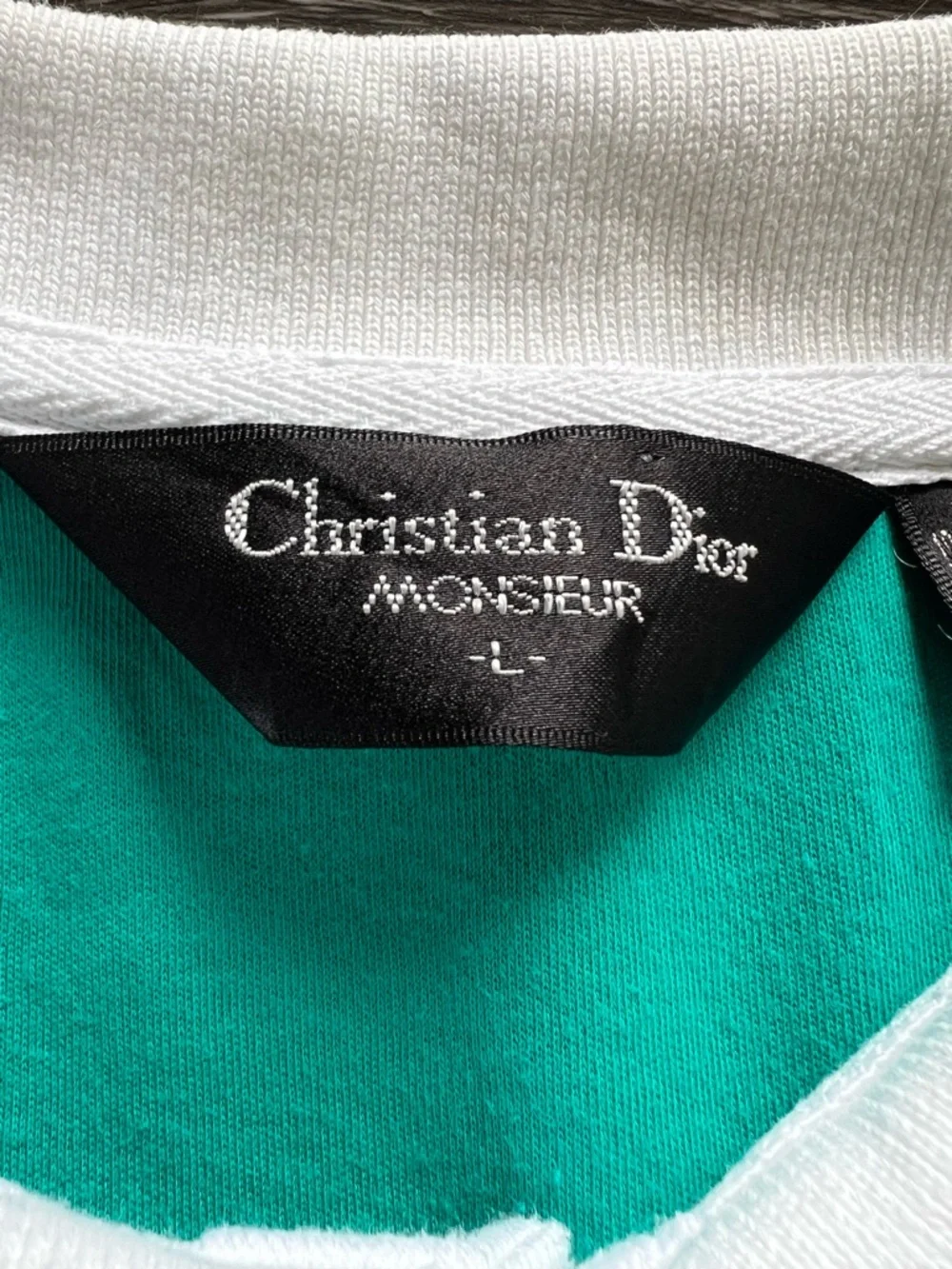 VTG Christian Dior Monsieur 100% Cotton Color-Block Polo - Picture 4 of 11